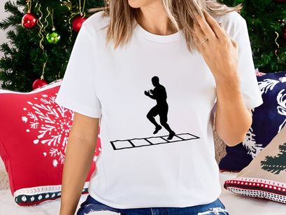 Athlete performing agility ladder drills for speed and footwork training