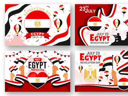 12 Egypt Revolution Day Illustration