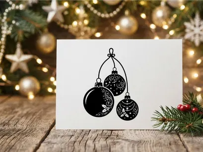 Decorative Christmas Ornaments with Snowflake Patterns for Holiday Decor