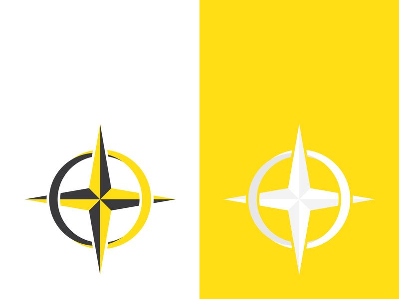 Compass logo template vector icon illustration design