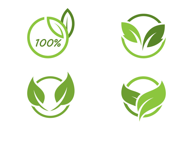 green leaf nature element ecology vector design