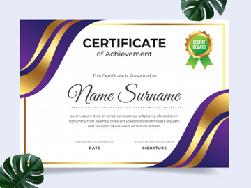 Modern certificate design template preview picture