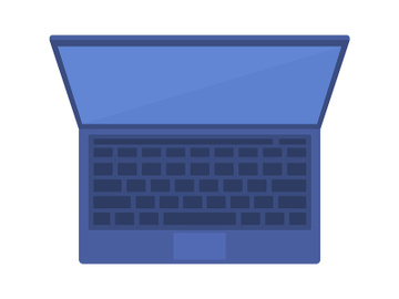Laptop semi flat color vector object preview picture