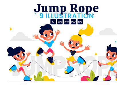 9 Jump Rope Sport Illustration