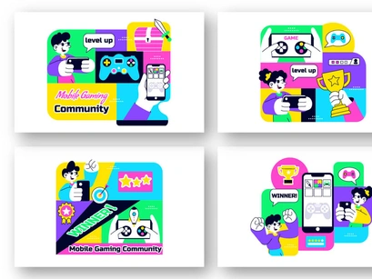 10 Mobile Gaming Community Illustration