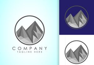 Mountain Logo. Mountain peak summit logo design