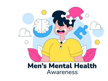 10 Men's Mental Health Awareness Illustration