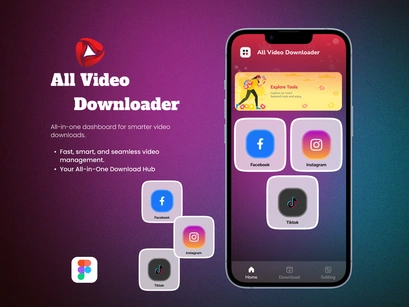 All Video Downloader Dashboard UI Kit