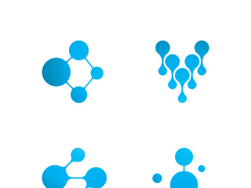 Molecule logo icon template for  science brand identity. preview picture