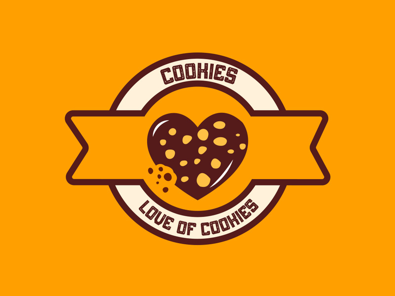 Flat Design Cookies Logo Template.
