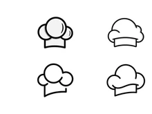 Chef hat logo vector illustration design