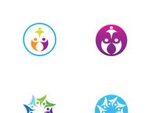 People social community logo design with creative idea