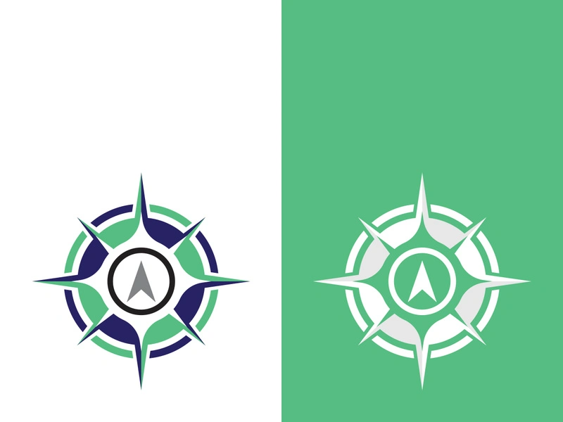 Compass logo template vector icon illustration design