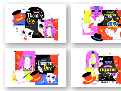 10 World Theatre Day Illustration