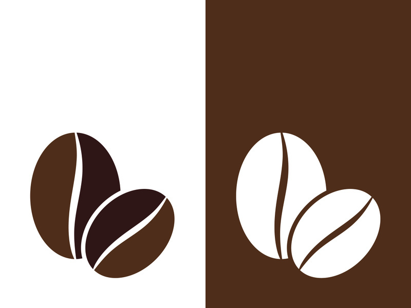 Coffee bean icon vector illustration template