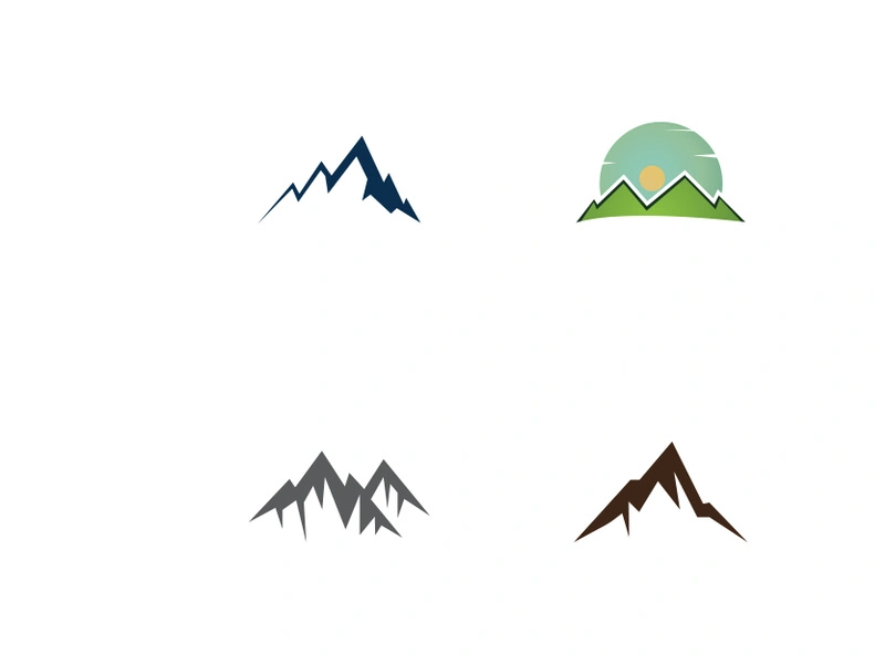 Mountain or mountains silhouette logo.Logos for climbers, photographers, businesses.