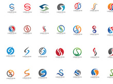 S letter initial logo vector