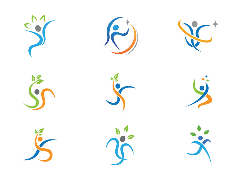 Human character logo sign