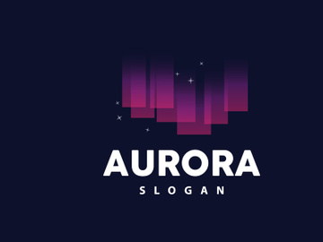 Aurora Logo, Light Wave Vector, Nature Landscape Design preview picture