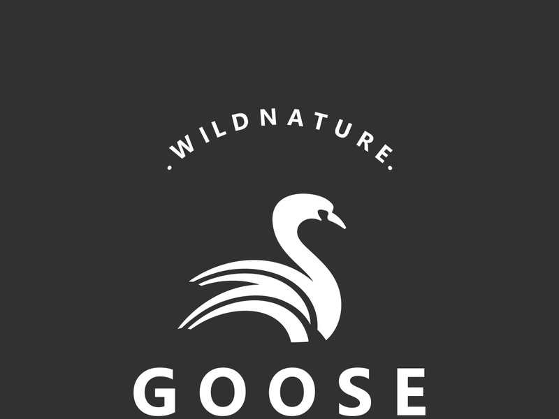 Animal Goose bird nature logo with modern style inspiration. premium design