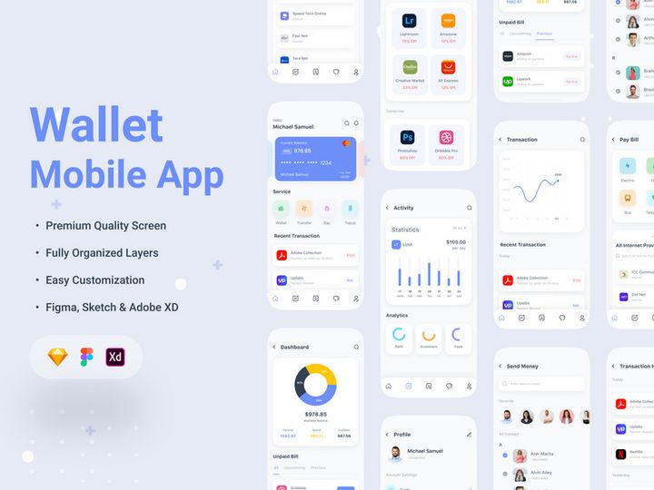 Wallet Mobile App UI Kit preview picture