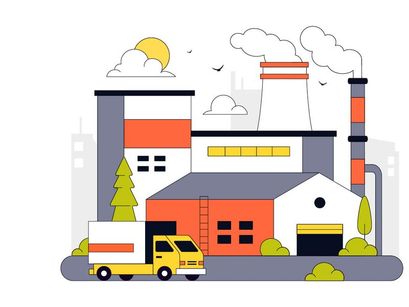 10 Factory Vector Illustration