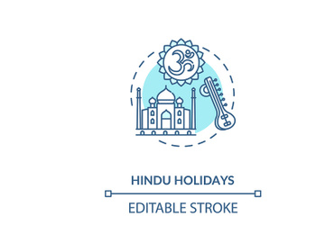 Hindu holidays concept icon preview picture