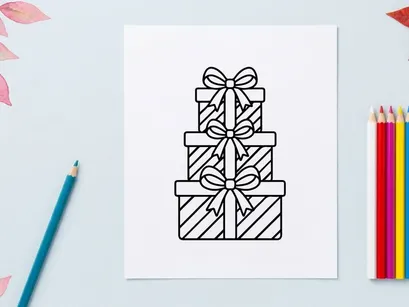 Stacked blue Christmas gift boxes with silver bows for holiday celebration and festive decor