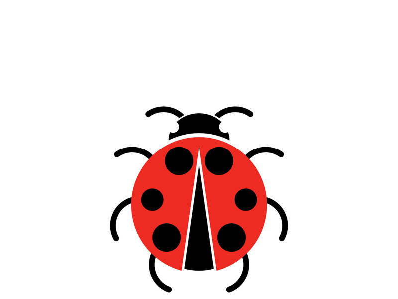 ladybird animal  vector logo symbol icon