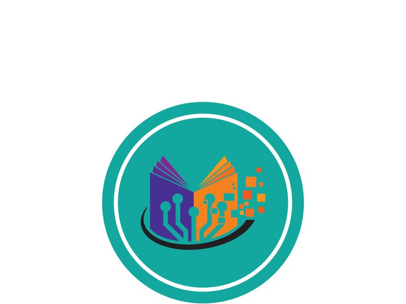 Digital book logo technology vector icon design