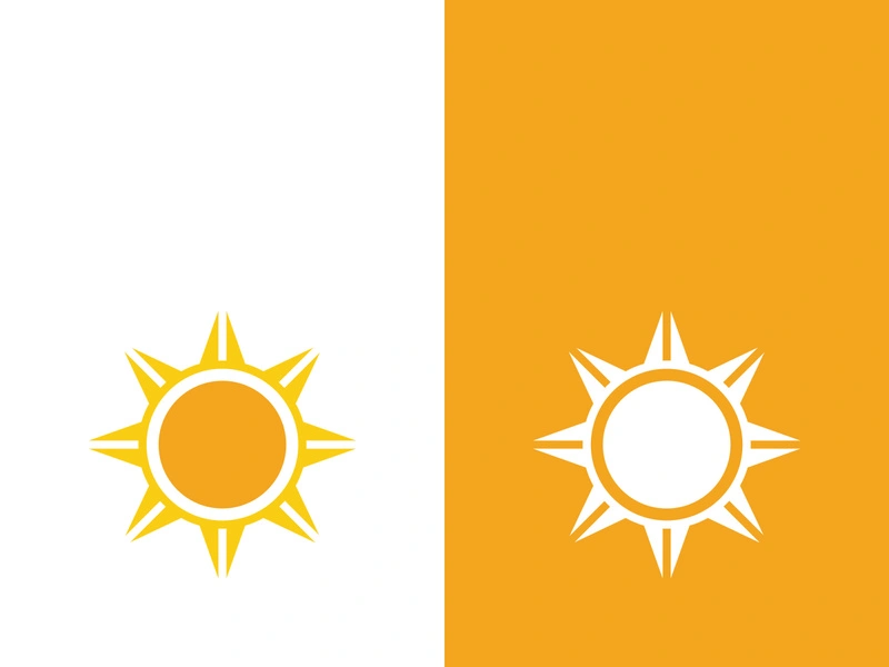 Creative sun concept logo illustration design template