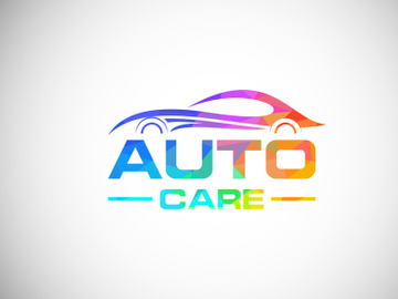 Low poly style logo sign symbol for the automotive company preview picture