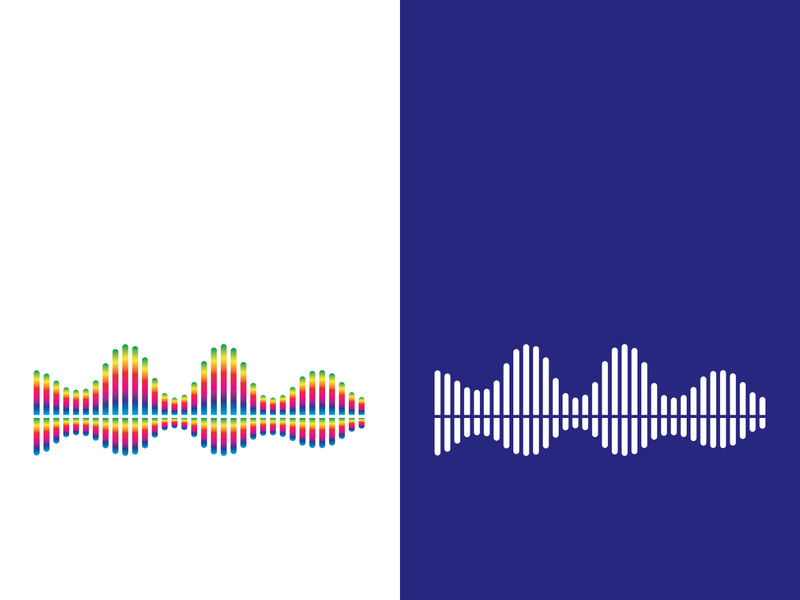 Sound waves vector illustration design template