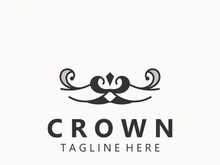 Premium style crown logo vintage abstract symbol. Royal king icon. Modern luxury brand element sign. Vector illustration