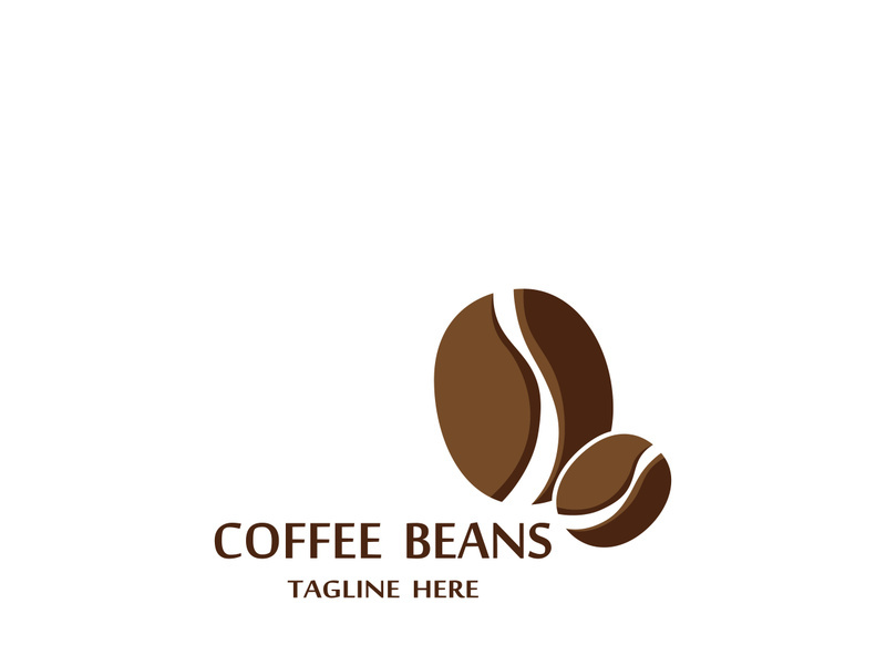 Premium coffee bean logo design.