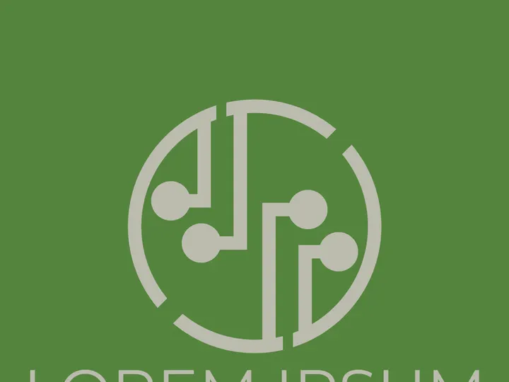 Futuristic Electronic Circuit Logo