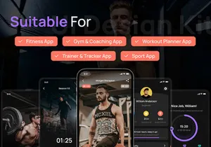 Modern Fitness App UI Design Kit