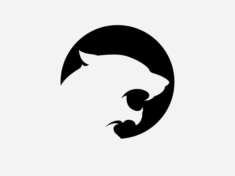 Panther logo vector on a white background