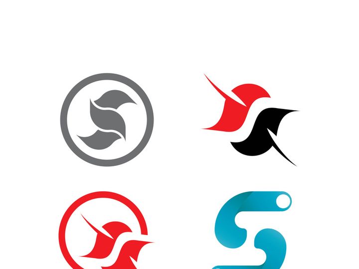 S letter creative icon logo design elegant vector illustration