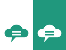 Speech bubble icon logo template vector illustration