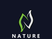 Letter N nature ecology logo with leaves suitable for business garden template vector