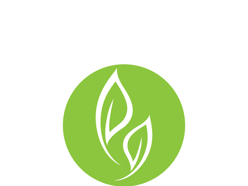 Green leaf ecology nature element vector icon