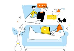 10 Home Remote Working Setup Illustration