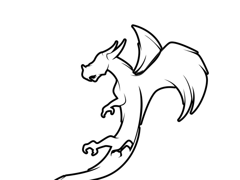 Dragon illustration icon design template vector