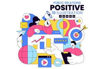 10 Public Relations Positive Illustration preview picture