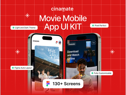 Cinemate - Movie Mobile App UI KIT