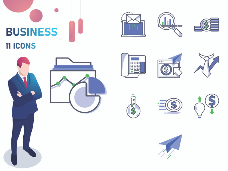 Bleu : Business And Finance IconSet