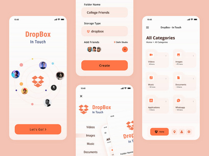 Dropbox App UI Kits