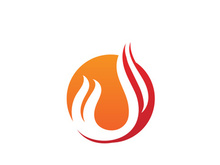 Fire Logo Template  Flame Symbol  Icon Vector