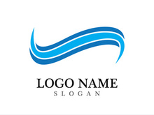 Wave beach vector illustration design logo